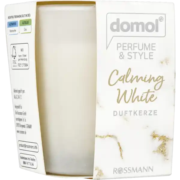 Ароматична свічка Domol Calming White 125 г.