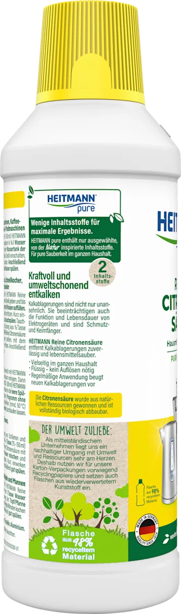 Засіб для чищення Heitmann Pure Лимонна кислота, 500 мл