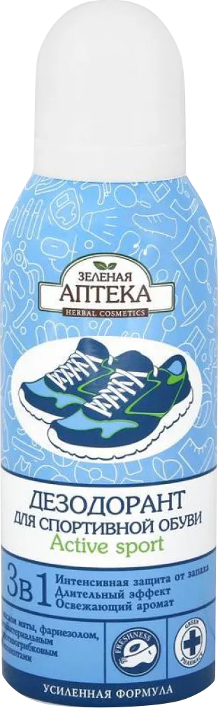 Дезодорант «Зелена Аптека Active Sport» для взуття, 150 мл