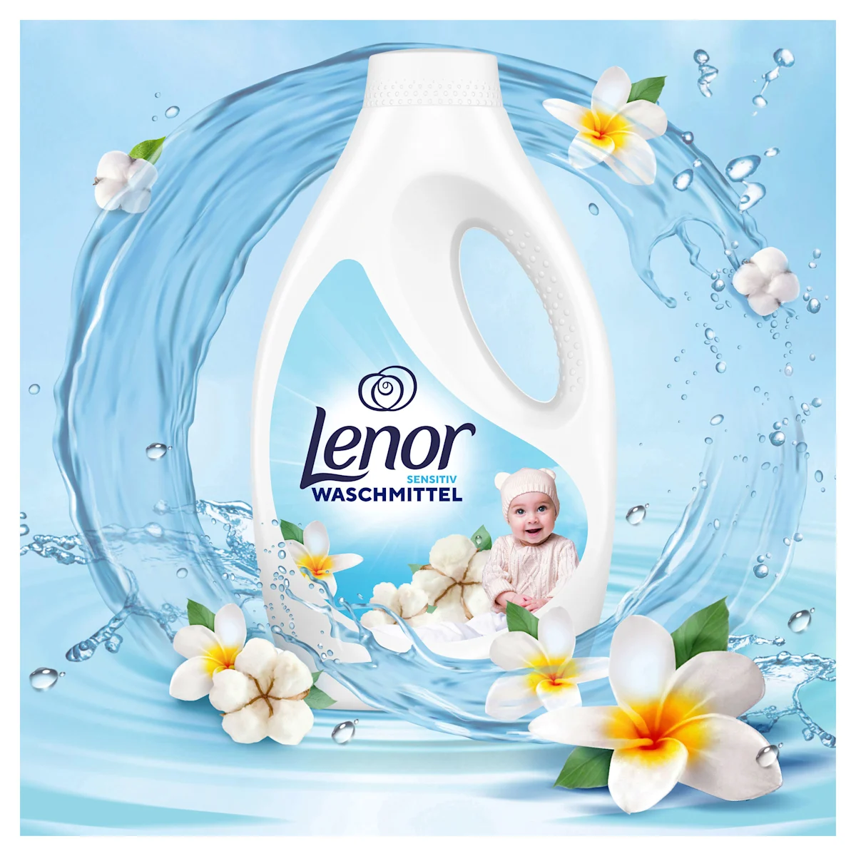 Гель для прання, Lenor Для чутливої шкіри 100 прань, 4,5 л
