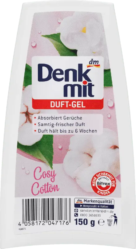 Гелевый освежитель воздуха Denkmit Duft-Gel Cosy Cotton, 150 г.
