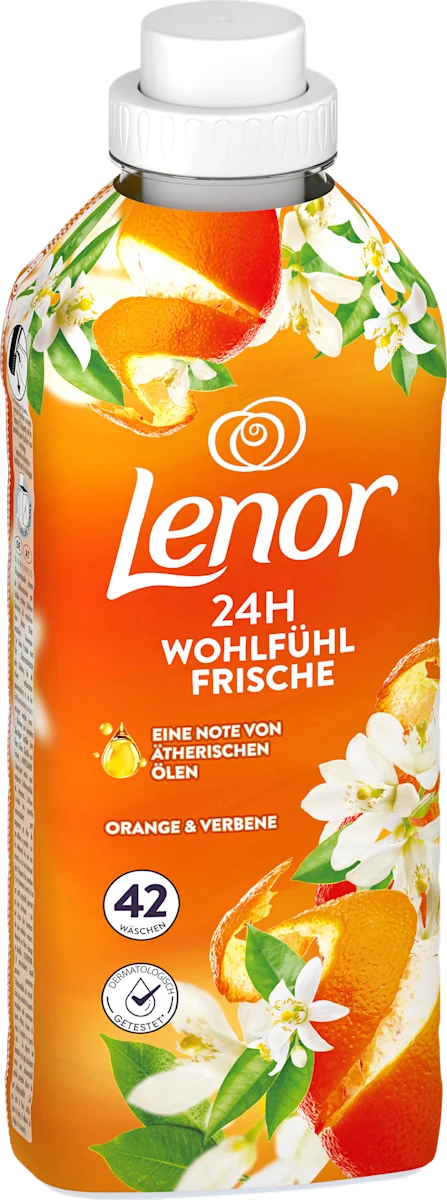Кондиціонер для білизни, Lenor Апельсин і вербена, 42 прання, 882 мл