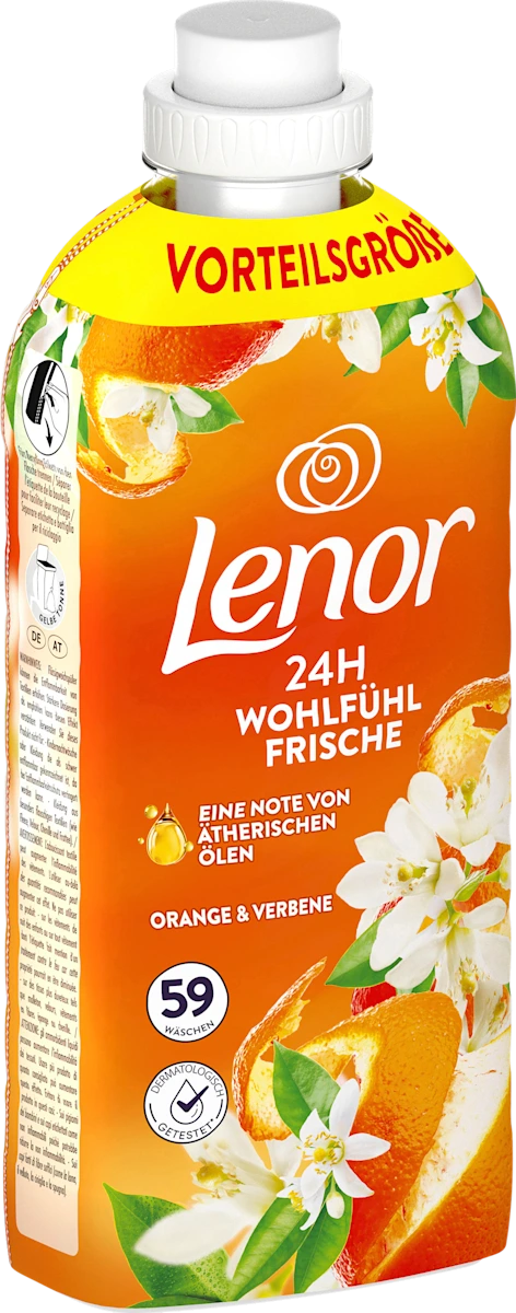 Кондиціонер для білизни, Lenor Апельсин і вербена, 59 прань, 1.239 л