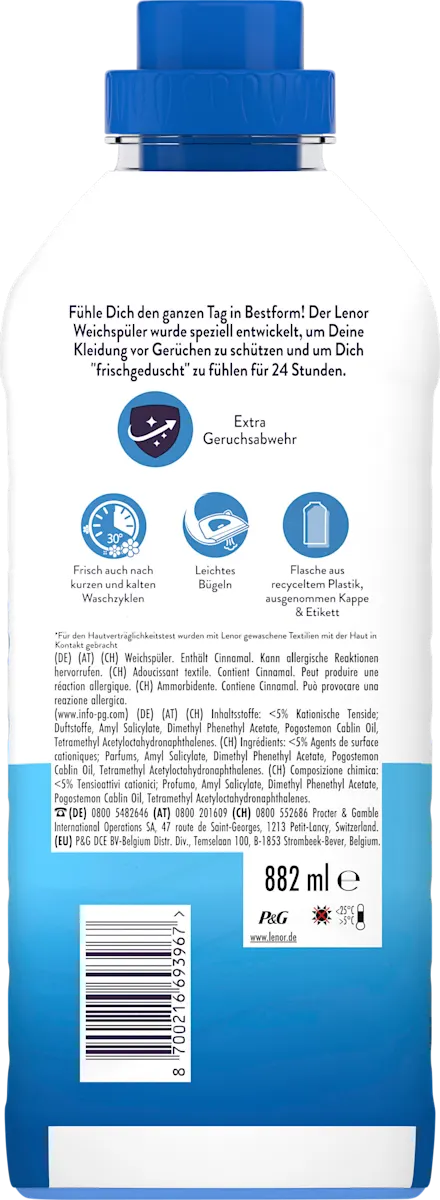 Кондиціонер для білизни, Lenor Aprilfrisch 42 прання, 882 мл
