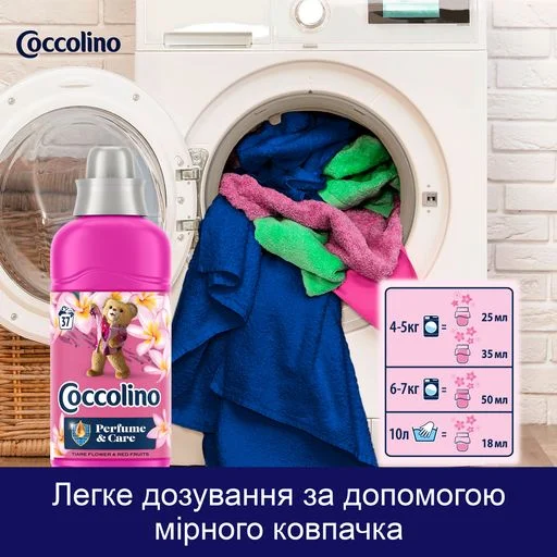 Кондиционер для белья Coccolino Perfume & Care Tiare Flower & Red Fruits, 925 мл (37 стирок)