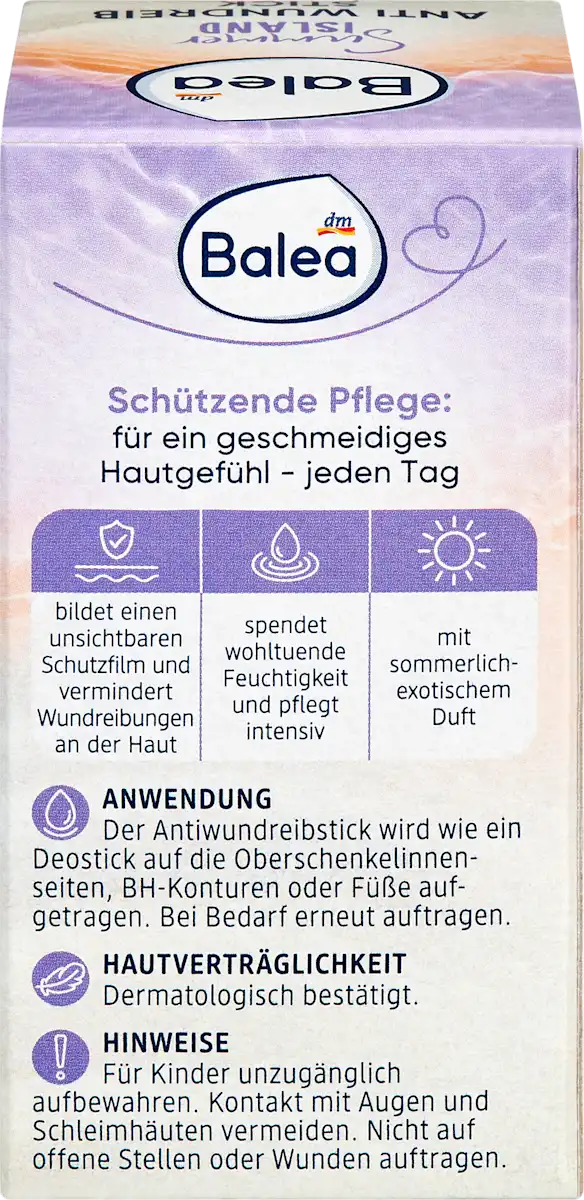 Крем-стік для тіла проти натирання Balea Summer Island Anti Wundreib Stick, 25 г