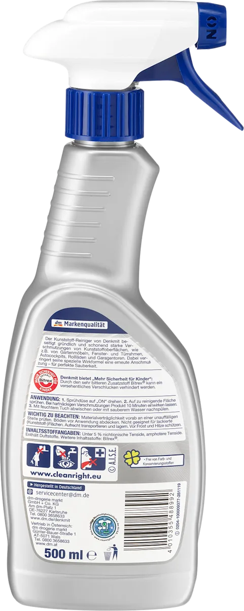 Очищувач для пластику Denkmit Plastic cleaner with, 500 мл