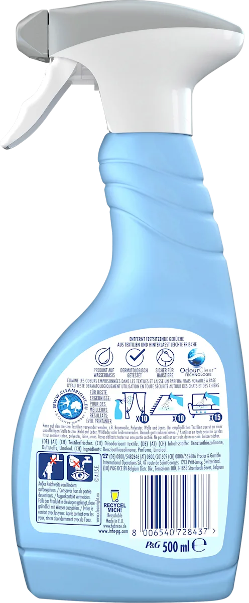 Освежитель для одежды и текстиля Lenor Febreze Textilerfrischer Aprilfrisch, 500 мл
