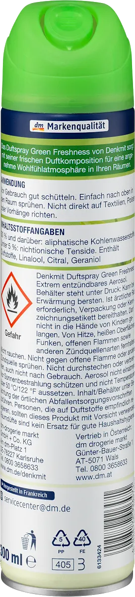 Освіжувач повітря Denkmit Green Freshness, 300 мл