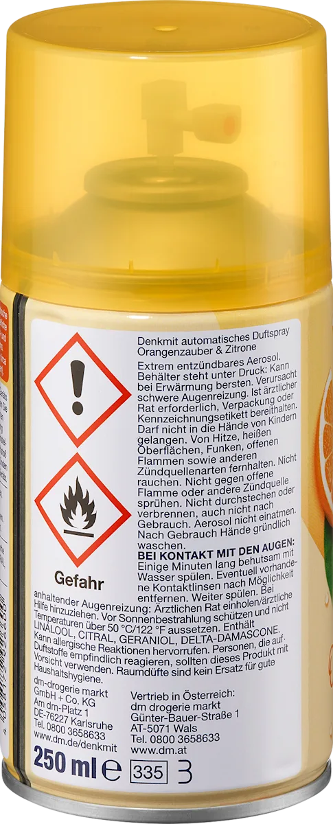 Освіжувач повітря Denkmit Orangenzauber & Zitrone Nachfüllpack, змінний блок, 250 мл