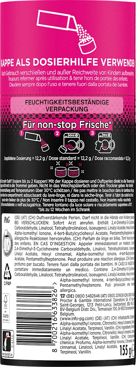 Парфуми для прання, Lenor Unstoppables Fresh Sensations 155 г.