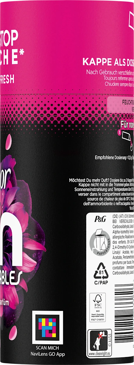 Парфуми для прання, Lenor Unstoppables Fresh Sensations 155 г.
