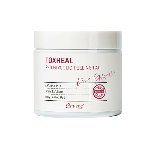 Пілінг-диски для обличчя очищаючі ESTHETIC HOUSE Toxheal Red Glyucolic Peeling Pad, 100 шт