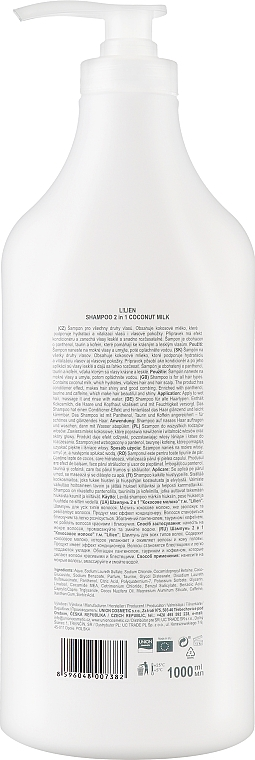 Шампунь для всіх типів волосся Lilien Professional Shampoo Coconut, 1 л