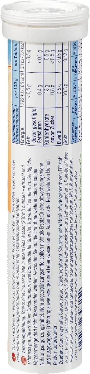 Шипучі таблетки-вітаміни Mivolis Calcium, 20 шт.