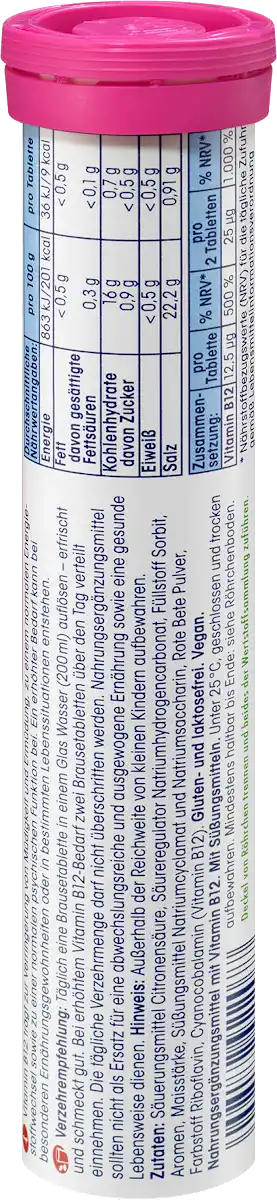 Шипучі таблетки-вітаміни Mivolis Vitamin B12, 20 шт.