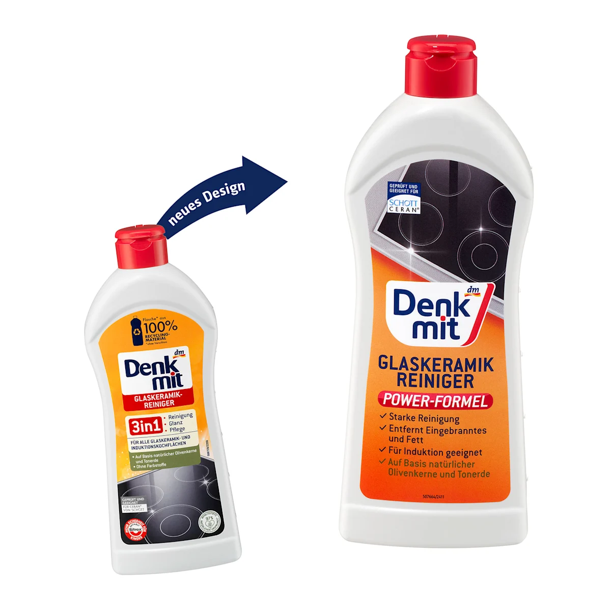 Засіб для чищення склокераміки 3 в 1 Denkmit Glass-ceramic cleaner, 300 мл.