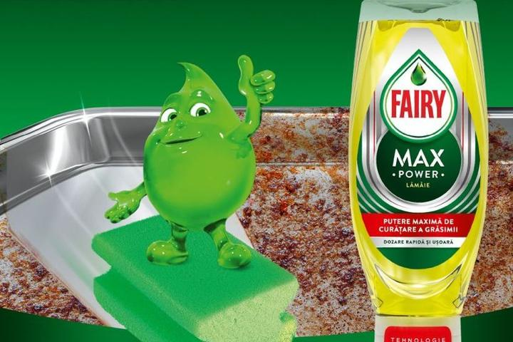 Засіб для миття посуду Fairy Max Power Lemon, 650 мл.