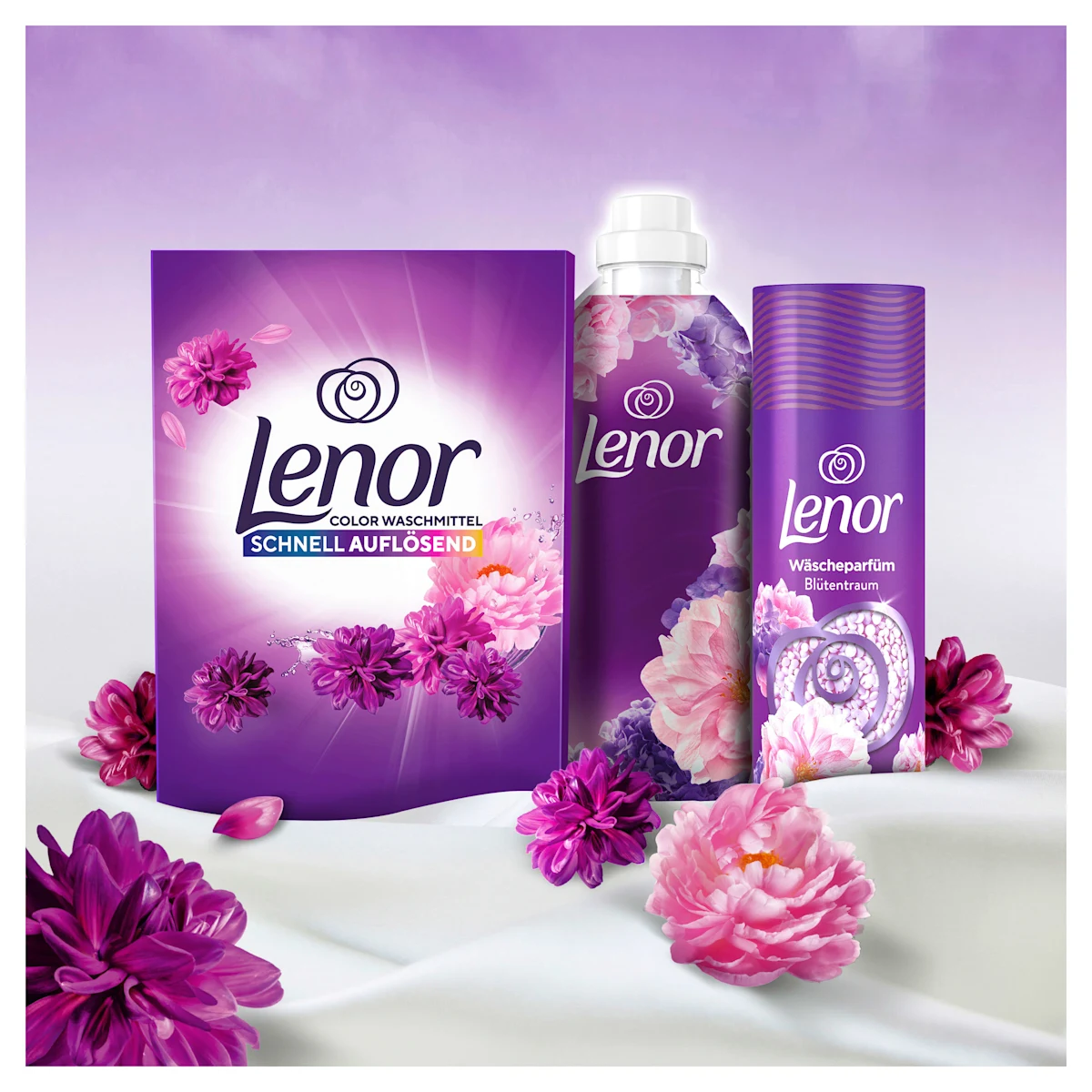 Пральний порошок для кольорових речей, Lenor Amethyst Blossom Dream 90 прань, 4,95 кг.