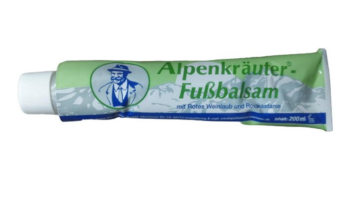 Травяной охлаждающий бальзам против варикоза Alpenkräuter-Fubbalasam, 200 мл