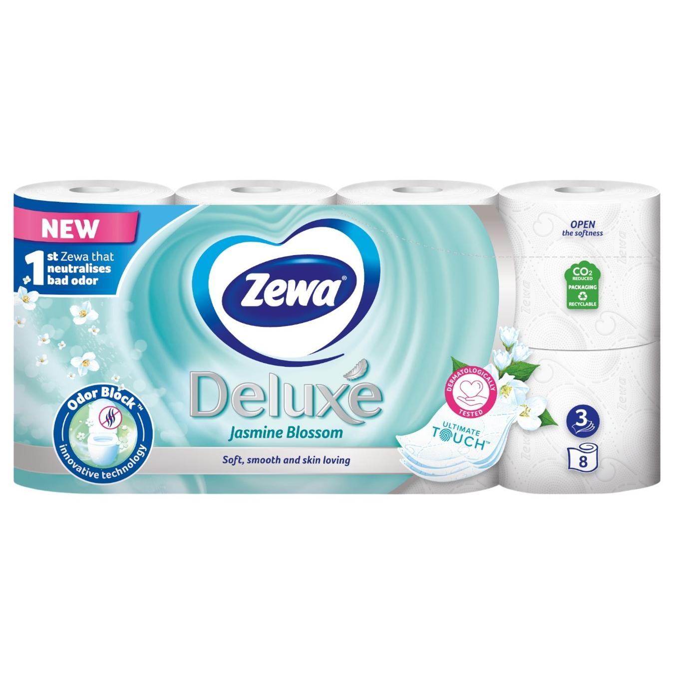 Туалетний папір Zewa Deluxe Жасмин, 3-шаровий, 16 рулонів