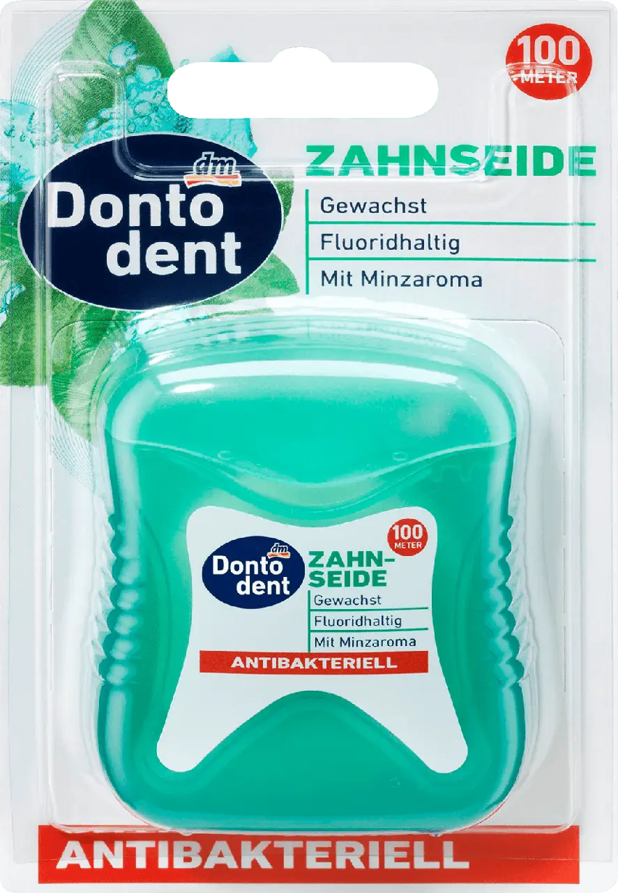 Зубная нить антибактериальная Dontodent Antibakteriell, 100 м