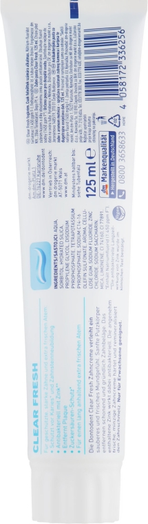 Зубная паста Dontodent Clear Fresh, 125 мл