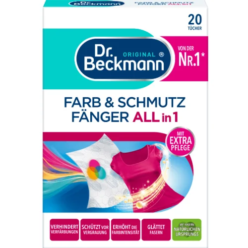 Абсорбуючі серветки для прання линяючих речей Dr.Beckmann Farb&Schmutz Fanger 20 шт.