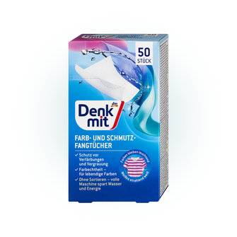 Абсорбуючі серветки для прання линяючих речей Denkmit 50 шт