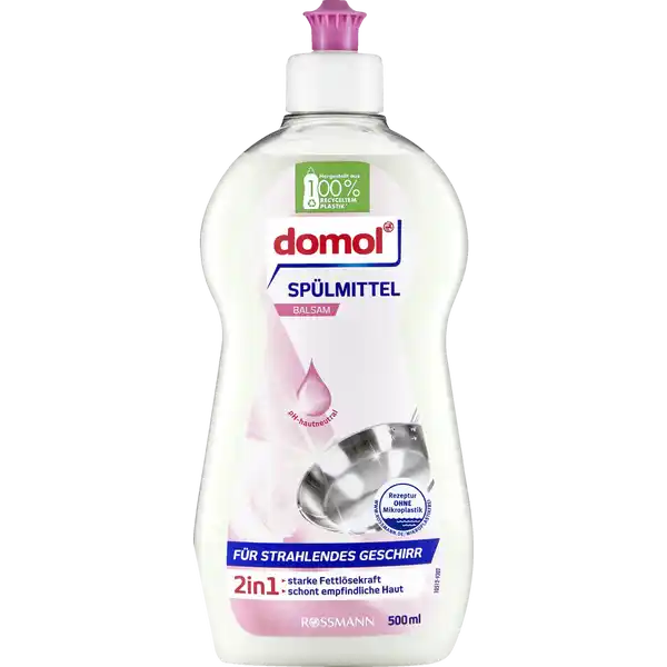 Бальзам для миття посуду Domol Sensitive 2 в 1, 500 мл