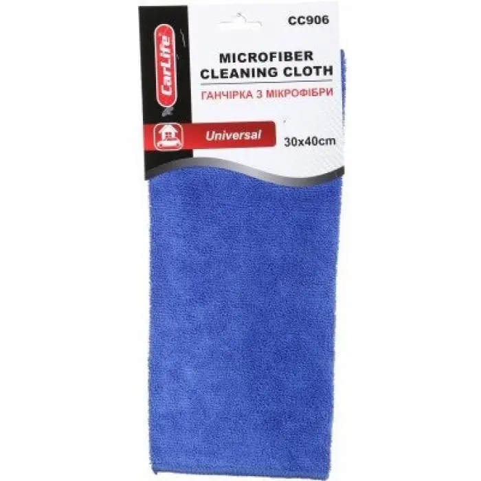 Тряпка Carlife Universal из микрофибры, 30x40 см, 1 шт