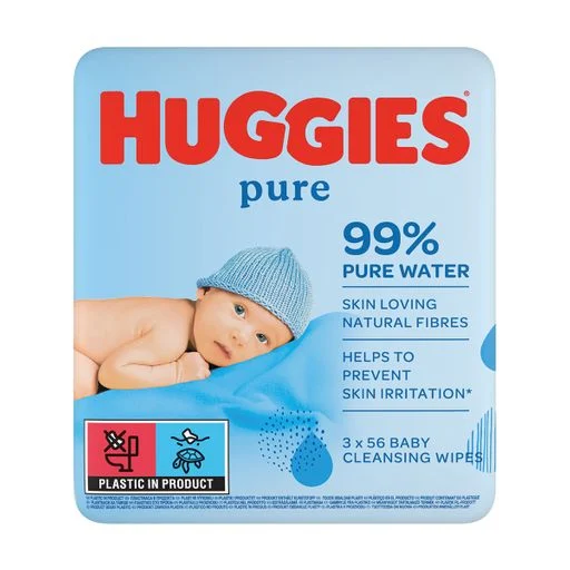 Дитячі вологі серветки Huggies Pure, 56 шт