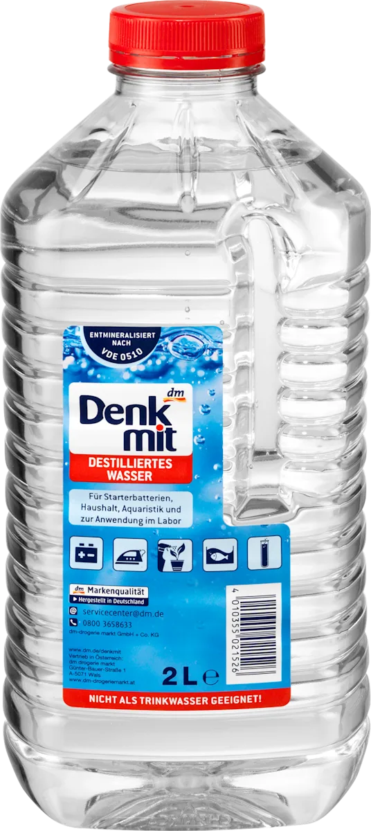 Дистильована вода Denkmit, 2 л