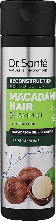 Шампунь Dr.Sante Macadamia Hair для восстановления и защиты волос, 250 мл