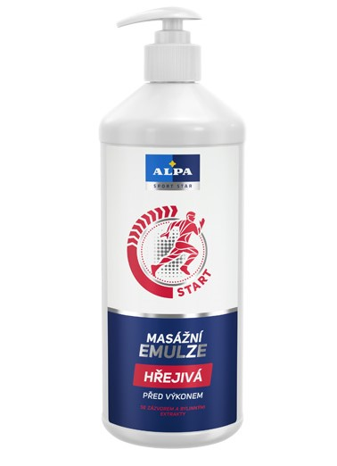 Эмульсия согревающая с экстрактом имбиря и трав Alpa Masazni Emulze Hrejiva, 1 л