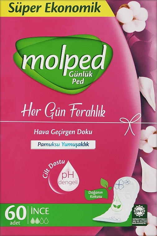 Щоденні прокладки Molped Freshness 2 краплі, 60 шт.