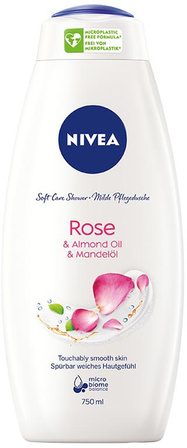 Гель для душу Nivea Care з трояндою та мигдалем, 750 мл