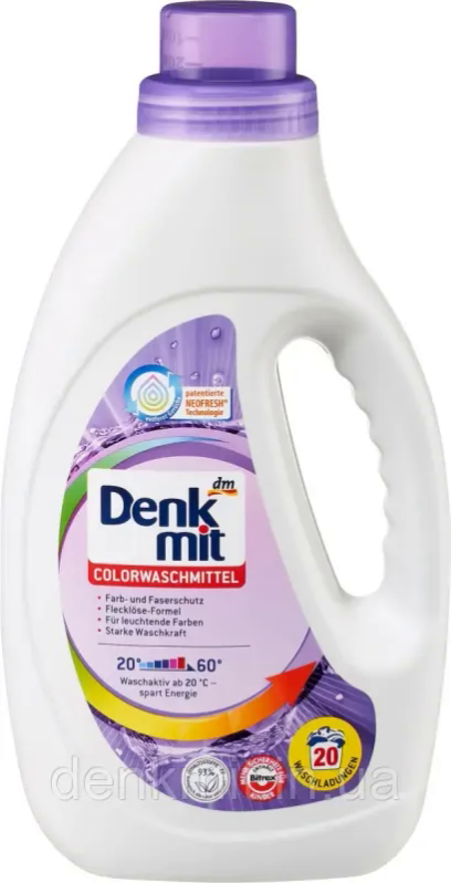 Гель для прання кольорової білизни Denkmit Colorwaschmittel 1,1л