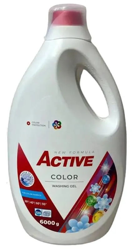 Гель для прання кольорових речей Active Color 120 прань, 6л