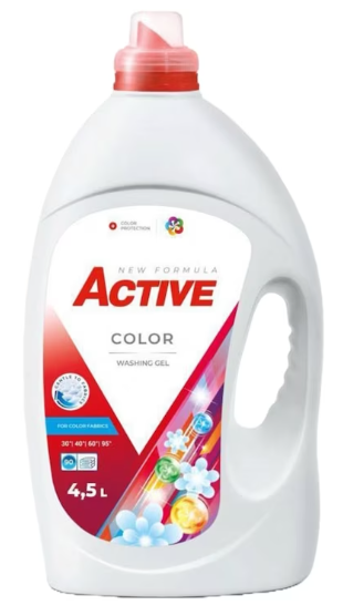 Гель для прання кольорових речей Active Color 90 прань, 4.5л
