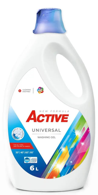 Гель для прання Active Universal 120 прань, 6л