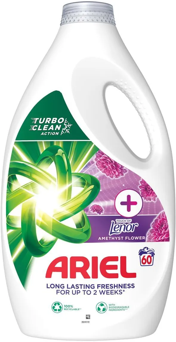 Гель для прання ARIEL Touch of Lenor Amethyst Flower, 60 прань