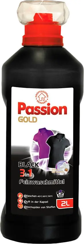 Гель для прання чорний речей Passion Gold Black, 2л