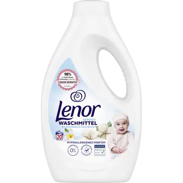 Гель для прання, Lenor Для чутливої шкіри 20 прань, 1 л
