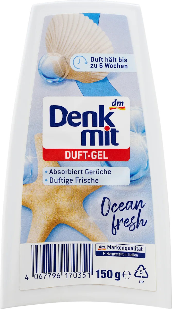 Гелевий освіжувач повітря Denkmit Duft-Gel Ocean Fresh, 150 г.