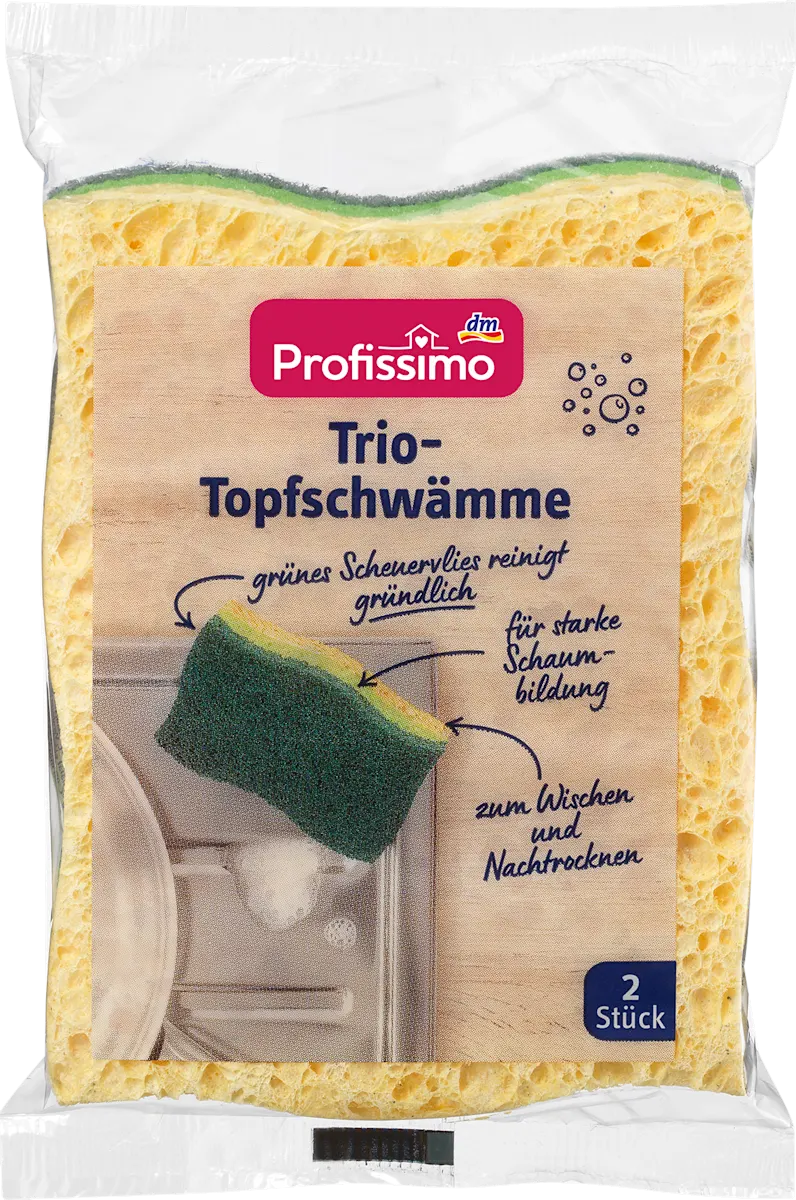 Губки для миття посуду Profissimo Trio-Topfschwamme, 3 шт