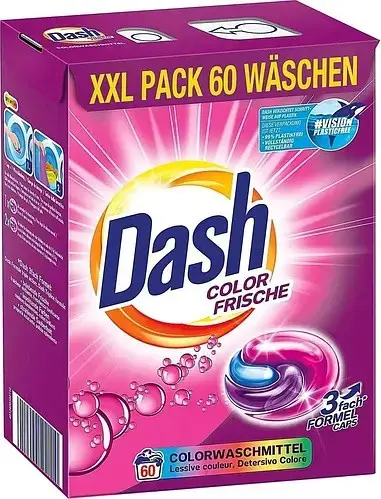 Капсулы для стирки цветного белья, Dash Color Frische, 60шт