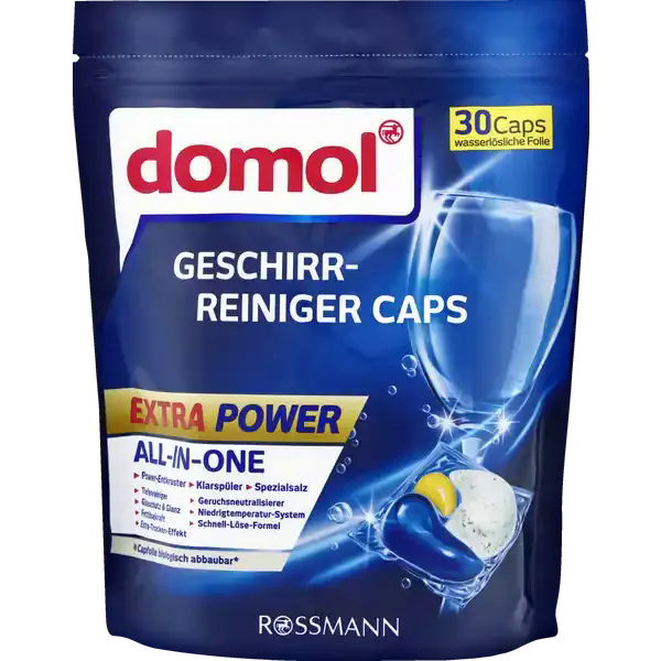 Капсулы для посудомоечных машин, Domol Extra Power 30 шт.