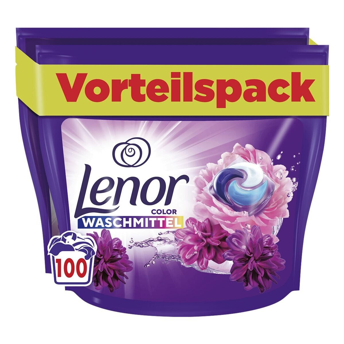 Капсули для прання кольорових речей, Lenor Pods Amethyst Blossom Dream 100 шт.