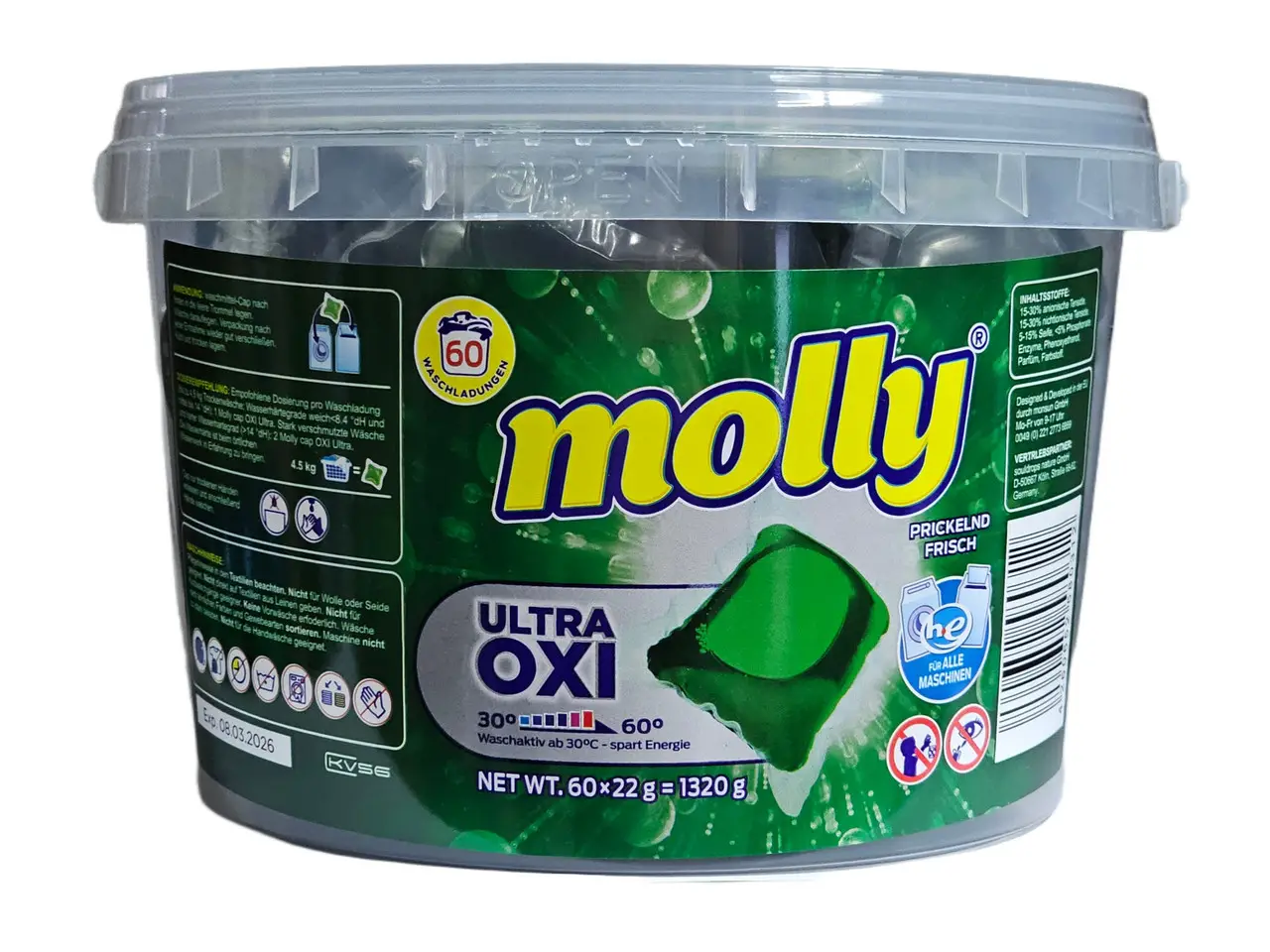 Капсули для прання Molly Ultra Power, 60шт.